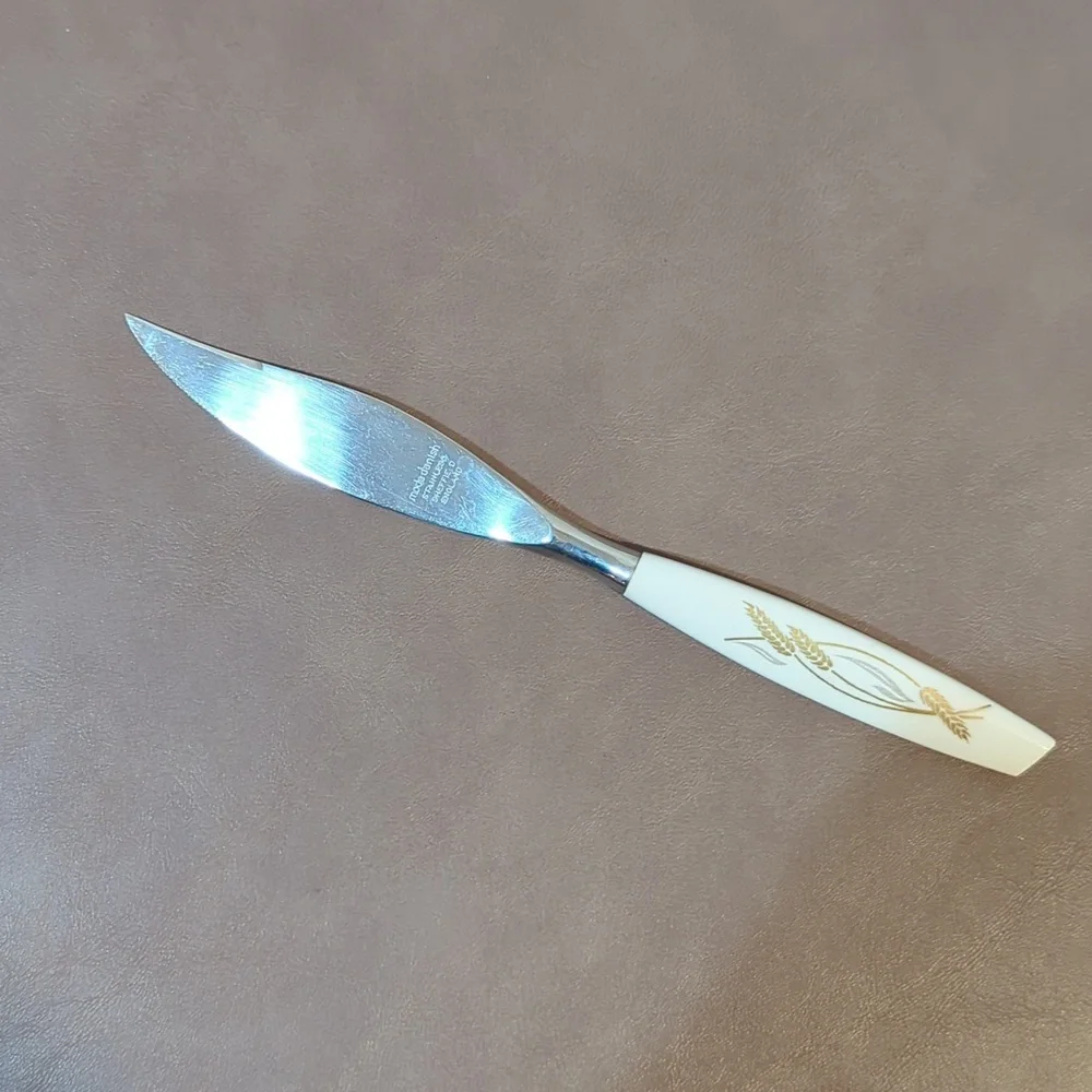 Mode Danish Stainless Sheffield England Steak Knives set of 6 Wheat Pattern